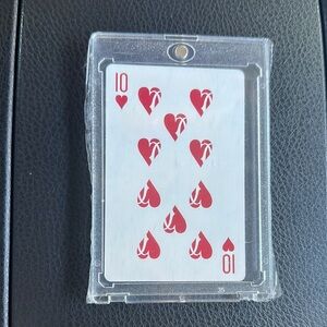 10 of Hearts Playing Card in Protective Case